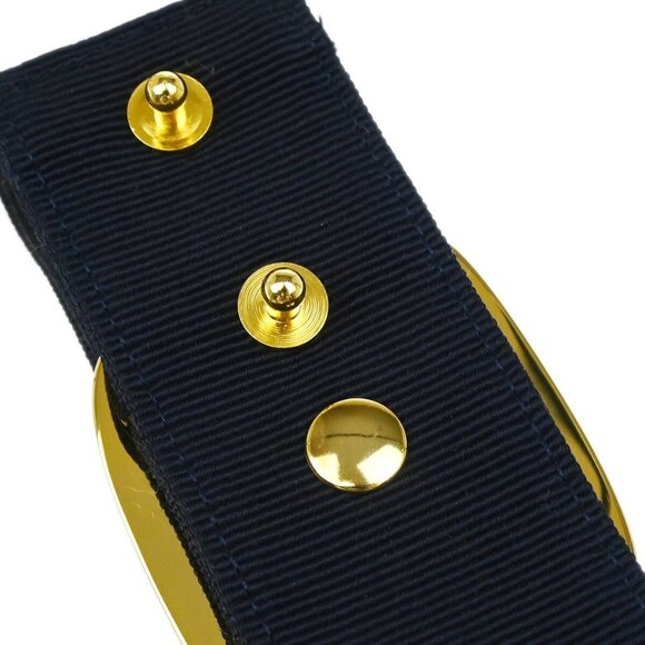Salvatore Ferragamo Navy Canvas Belt #S 8046 Small Good 153866 main image 9